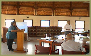 Ipi Cross (NZ), Niall Johnson (CPAHQ)and Nga Valoa ( Cook Islands ), Apia, Samoa, 2004 