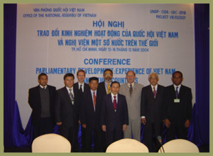 HE Mr Nguyen Van Yeu with Secretaries-General and UNDP staff, Ho Chi Minh City December 2004